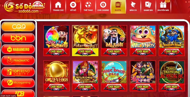 Sảnh game slot tại SODO66